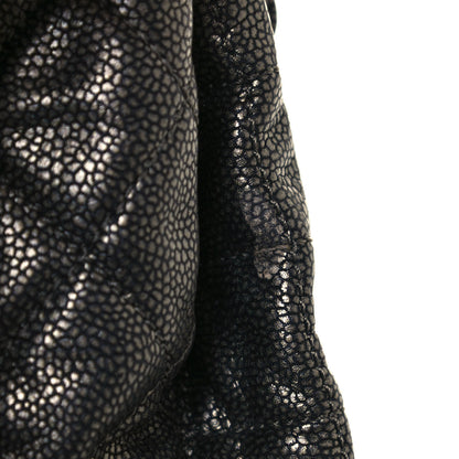 Chanel Metallic Caviar Quilted Timeless Accordion Flap Dark Silver 12 of 13