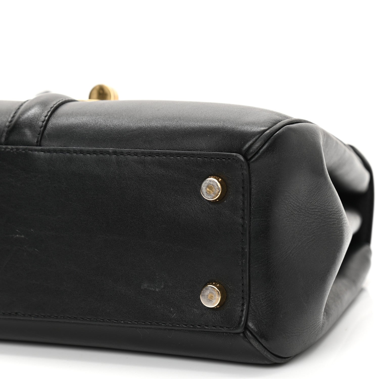 Celine Satinated Calfskin Small 16 Top Handle Bag Black 12 of 16
