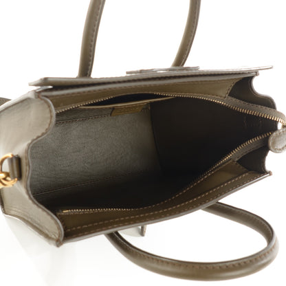 Celine Smooth Calfskin Nano Luggage Olive 7 of 7