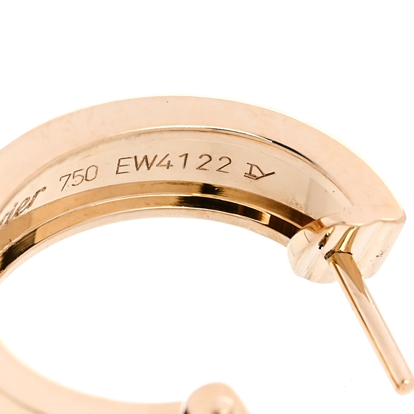 18K Yellow Gold 5.5mm LOVE French Clip Hoop Earrings