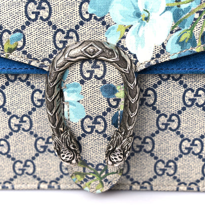 Gucci GG Supreme Monogram Blooms Mini Dionysus Shoulder Bag Beige Navy Vintage Blue 15 of 15