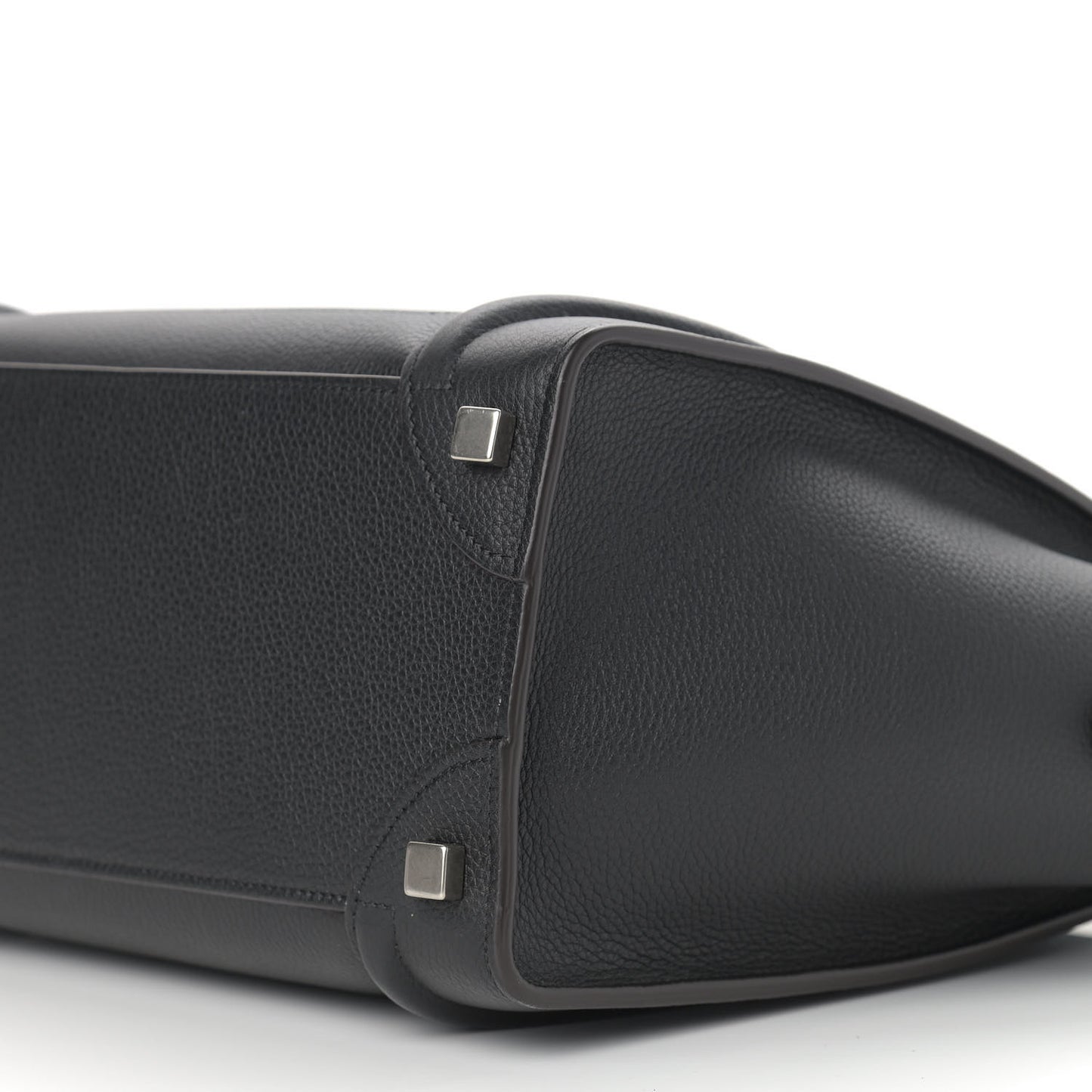 Drummed Calfskin Micro Luggage Black