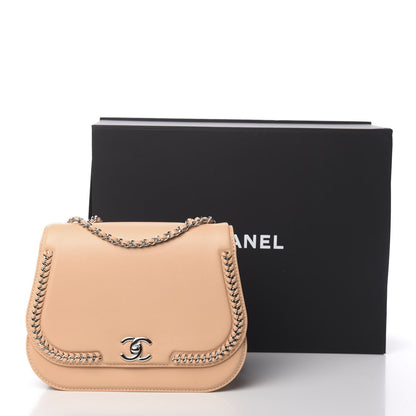 Chanel Calfskin Medium Braided Chic Flap Beige 11 of 11