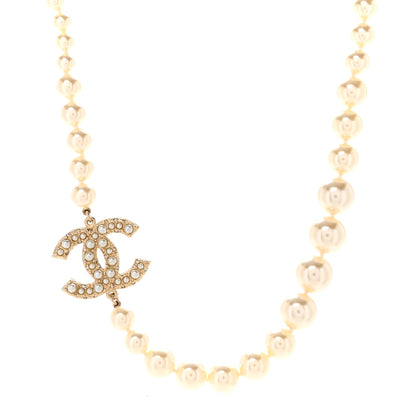 Chanel Pearl CC 100th Anniversary Necklace Light Gold 1 of 7