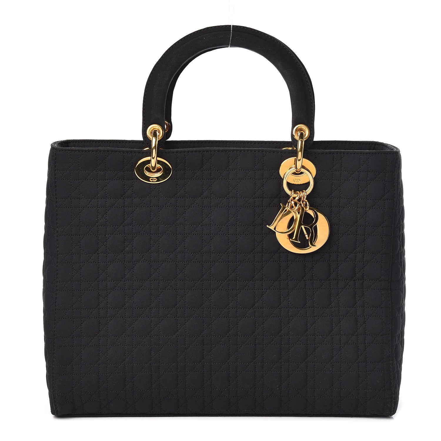 Christian Dior Nylon Cannage Large Lady Dior Black 1 of 11