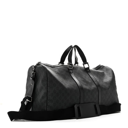 Gucci GG Supreme Monogram Medium Carry-On Duffle Bag Black Grey 2 of 9