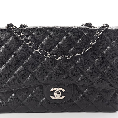 Chanel Caviar Quilted Jumbo Single Flap Black 8 of 10