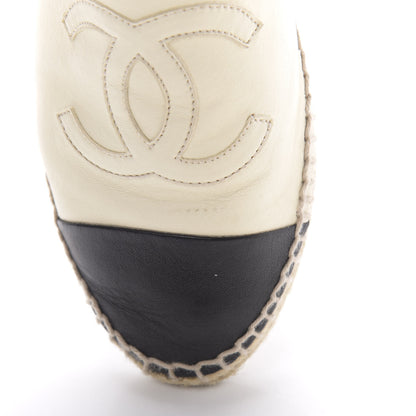 Chanel Lambskin CC Espadrilles 39 White Black 12 of 16