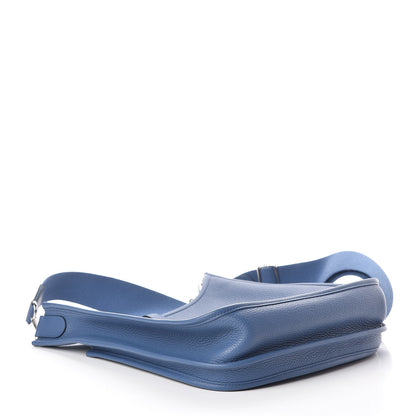 Hermes Taurillon Clemence Evelyne III PM Bleu Agate 4 of 10