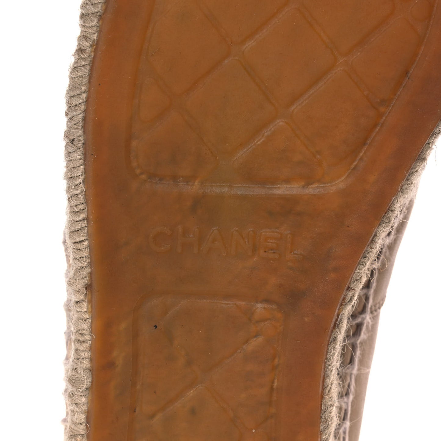 Lambskin CC Espadrilles 40 Beige Black