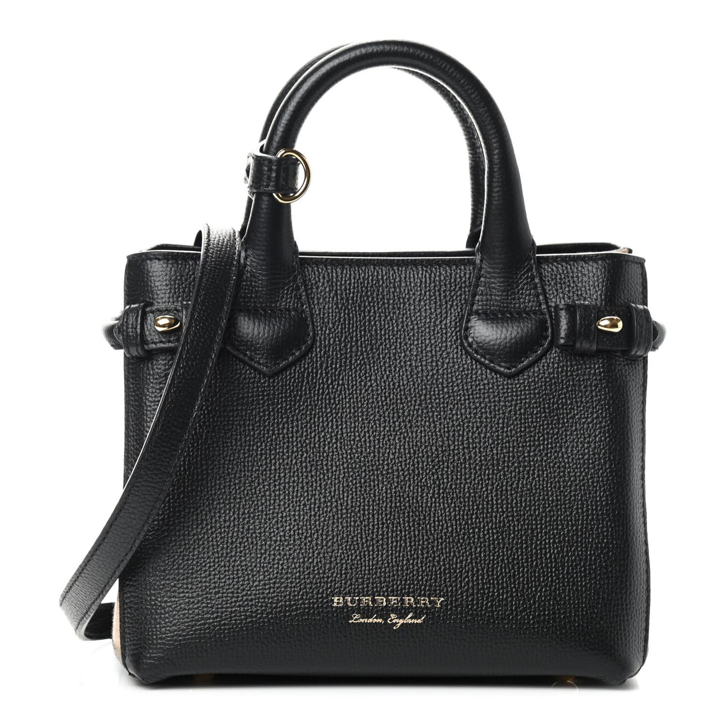Derby Calfskin House Check Baby Banner Tote Black