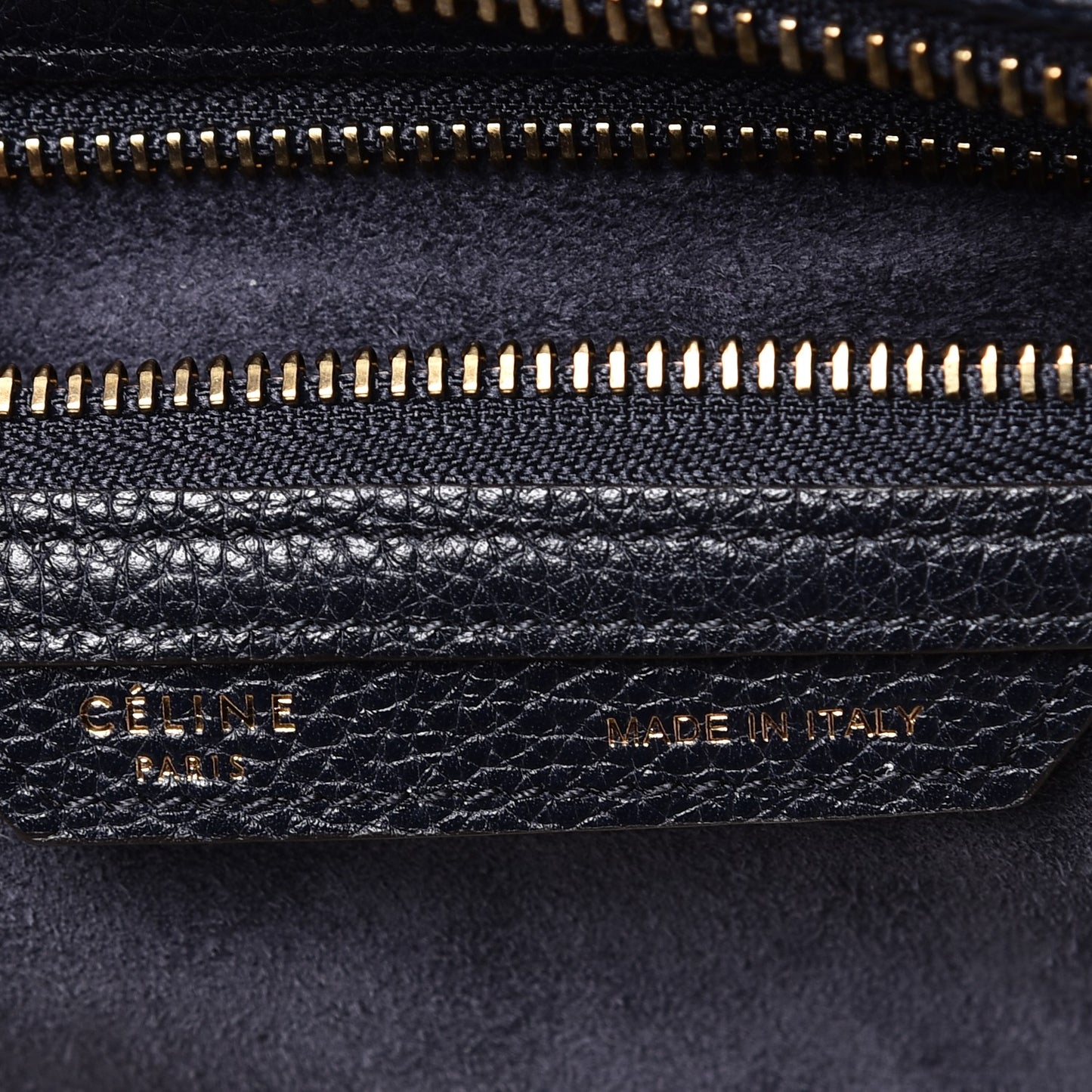 Drummed Calfskin Micro Luggage Midnight