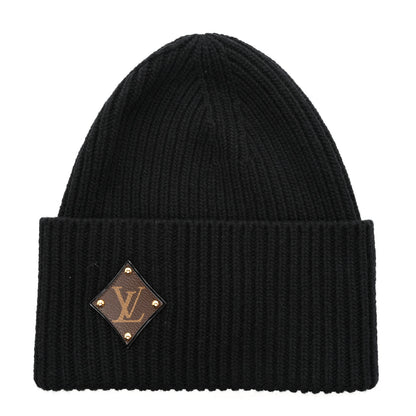 Louis Vuitton Wool LV initials Monogram Beanie Hat Black 1 of 5
