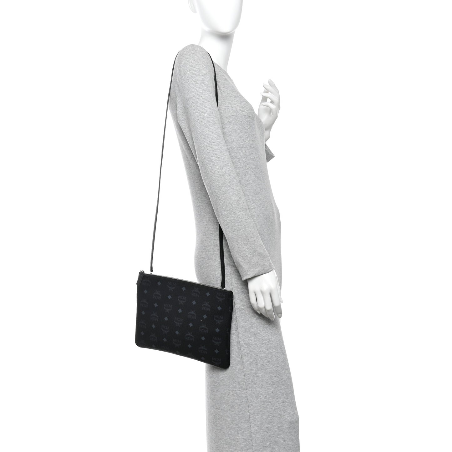 Visetos Medium Crossbody Pouch Black