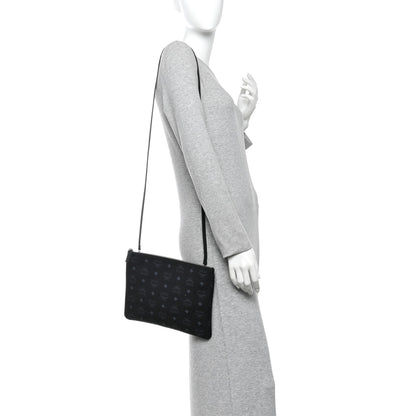 MCM Visetos Medium Crossbody Pouch Black 2 of 10