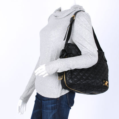 Marc Jacobs Leather Quilted Iris Hobo Black 2 of 8