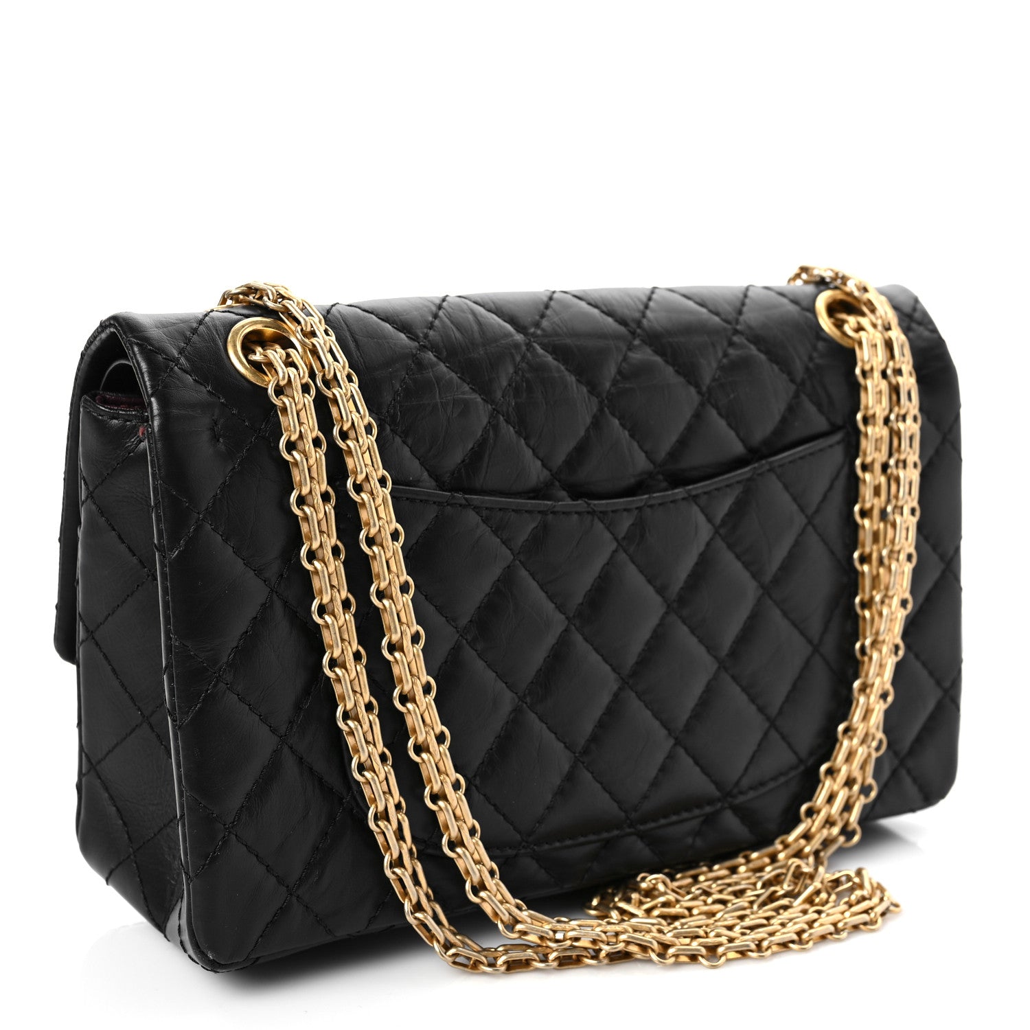 Chanel Aged Calfskin Quilted 2.55 Reissue 225 Flap Black 3 of 8