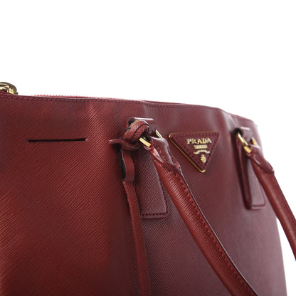 Prada Saffiano Large Galleria Double Zip Tote Fuoco 9 of 10