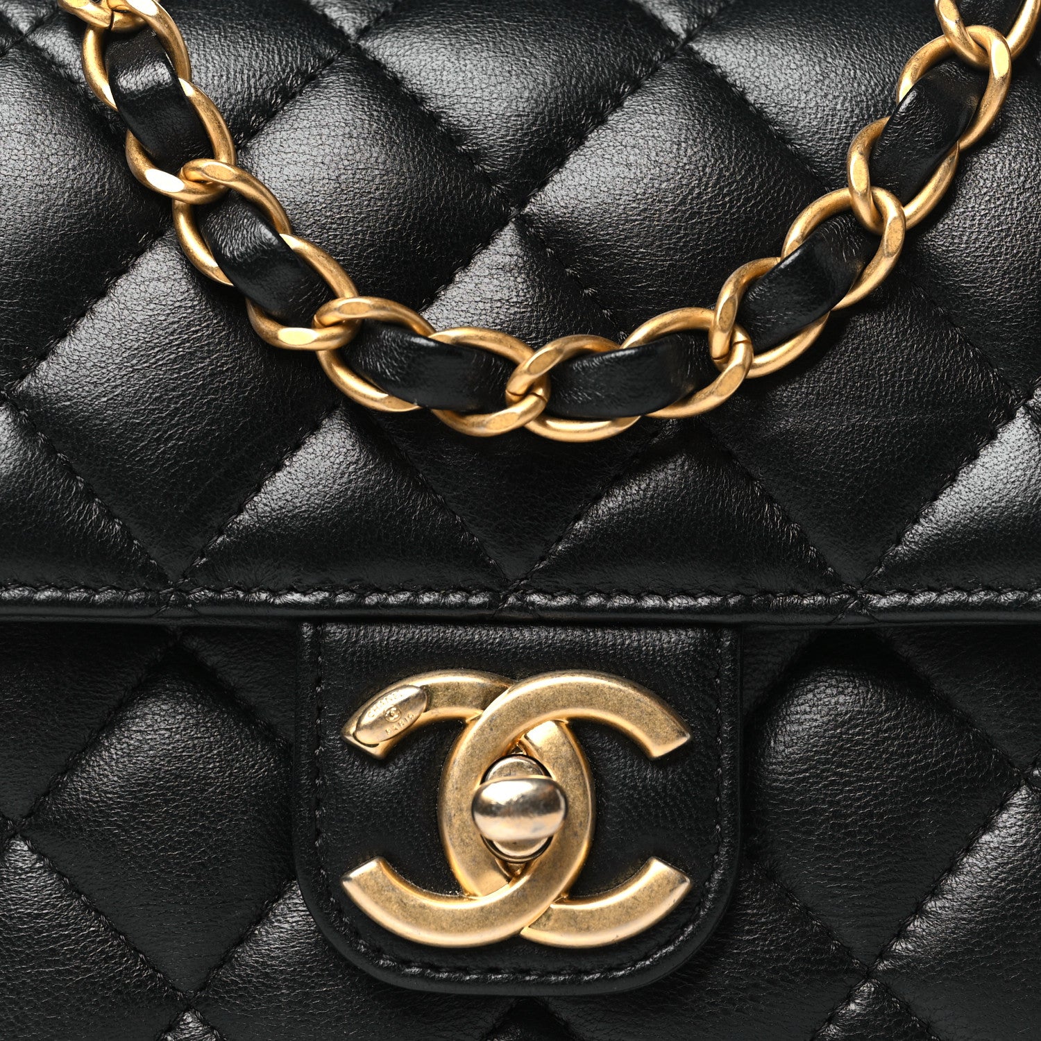 Chanel Lambskin Quilted Casino Chips Mini Flap Black 8 of 12