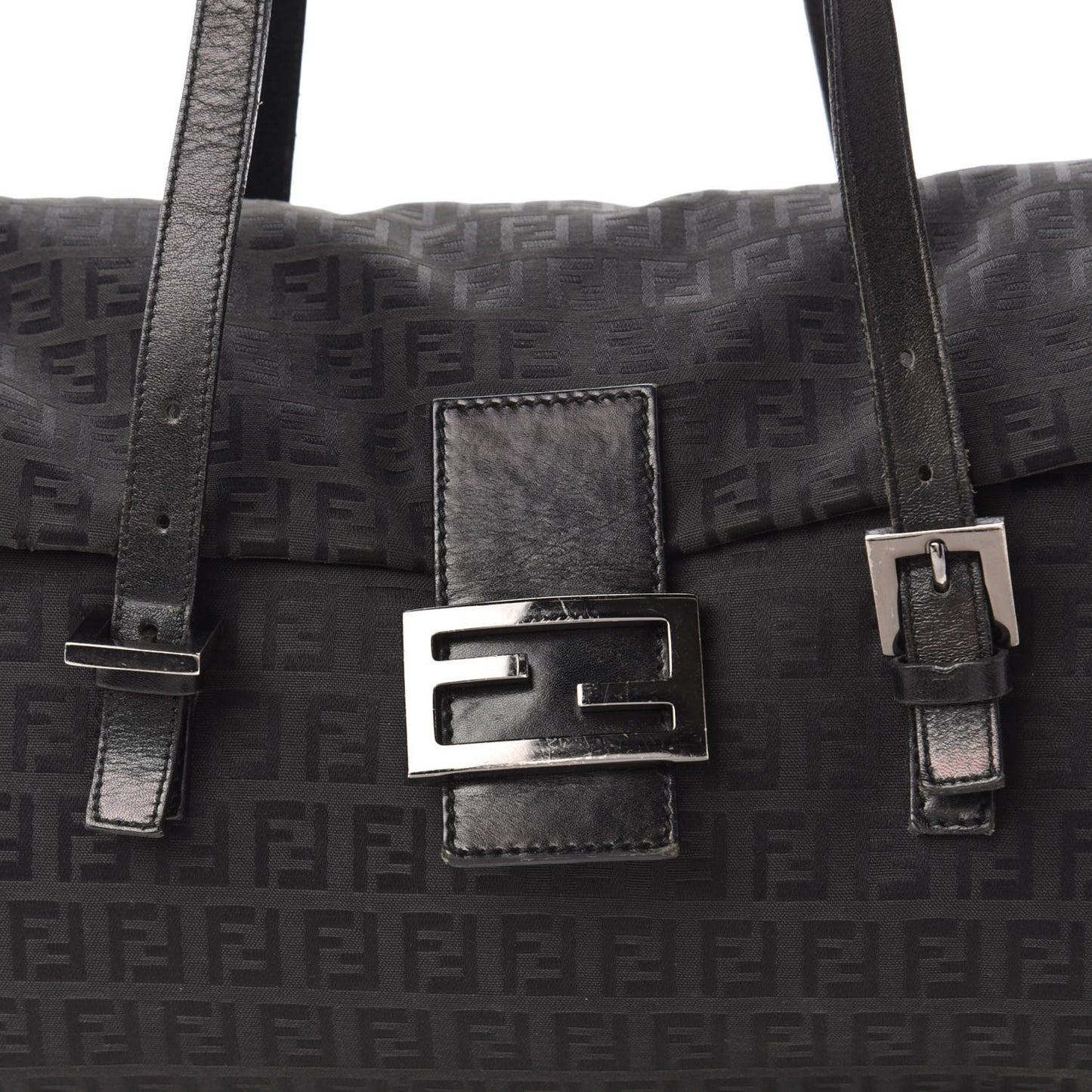 Zucchino Flap Shoulder Bag Black