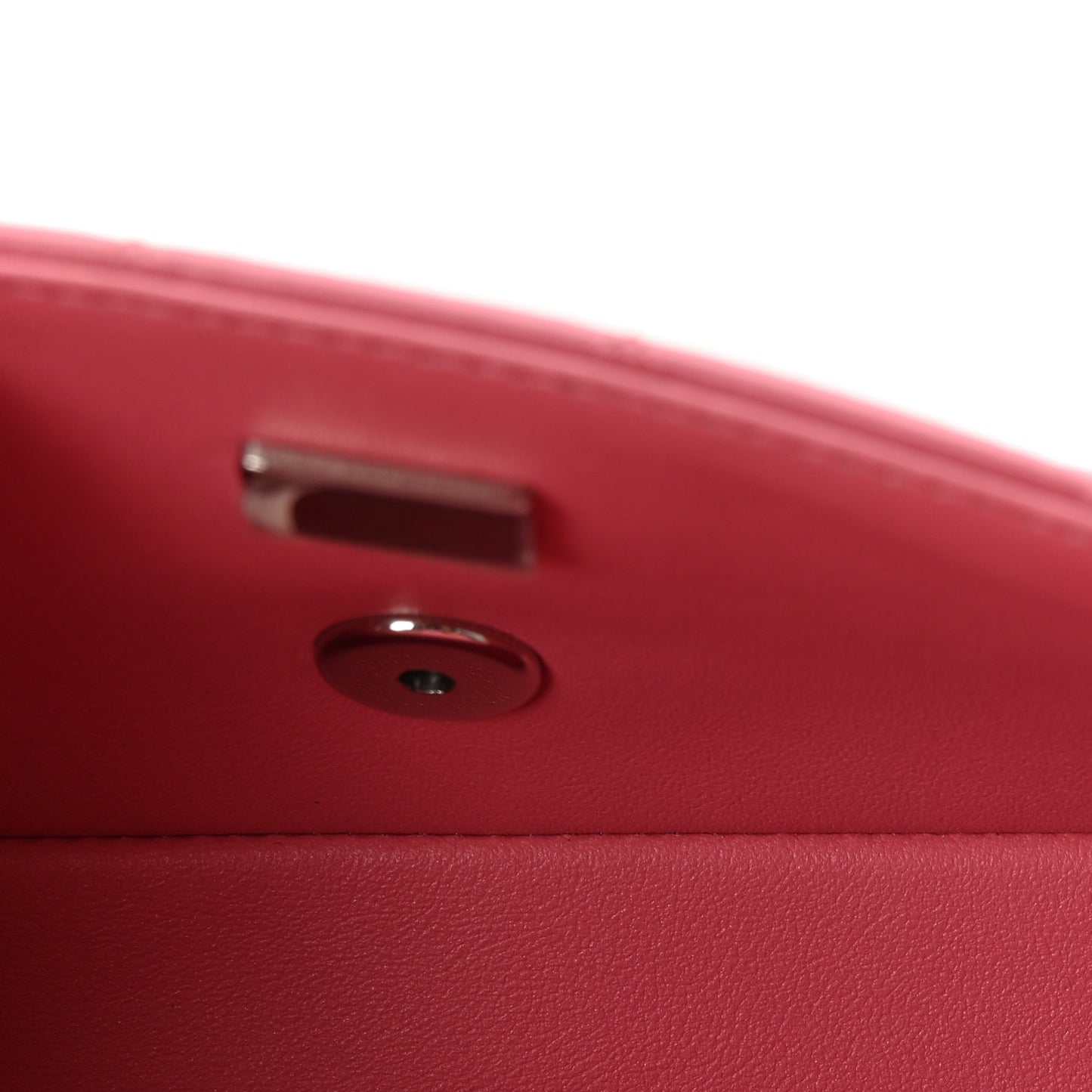 Lambskin Quilted Mini Rectangular Flap Pink