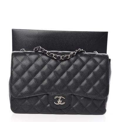 Chanel Caviar Quilted Jumbo Single Flap Black 11 of 11