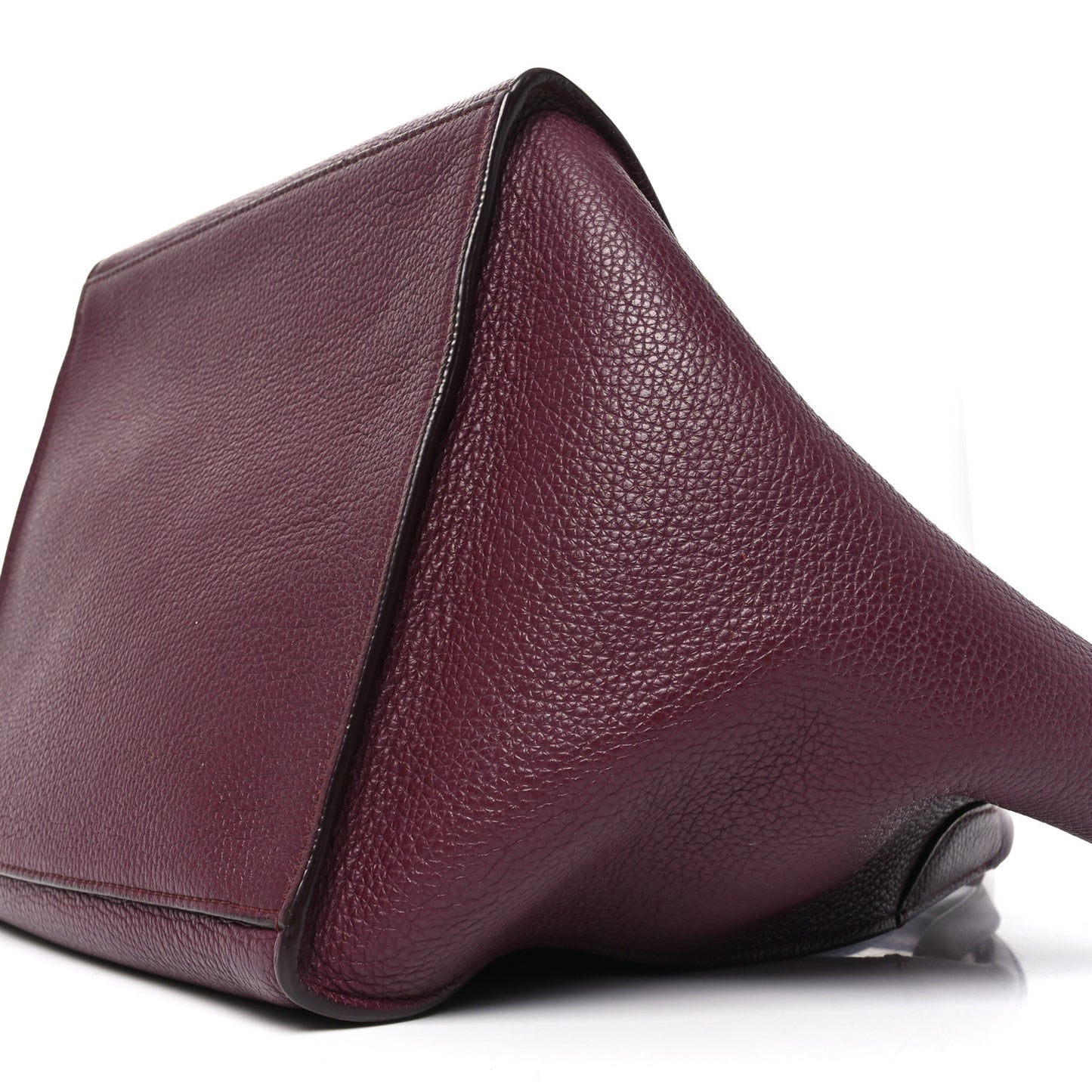 Supple Grained Calfskin Small Big Bag Wine