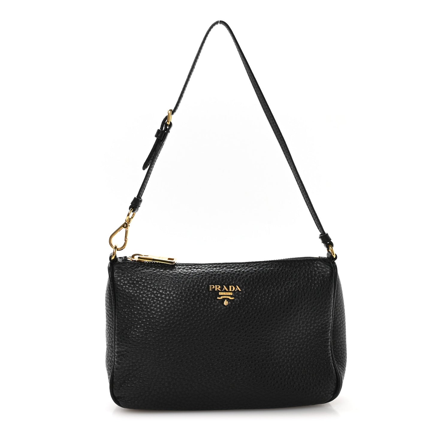 Vitello Daino Pochette Bag Black
