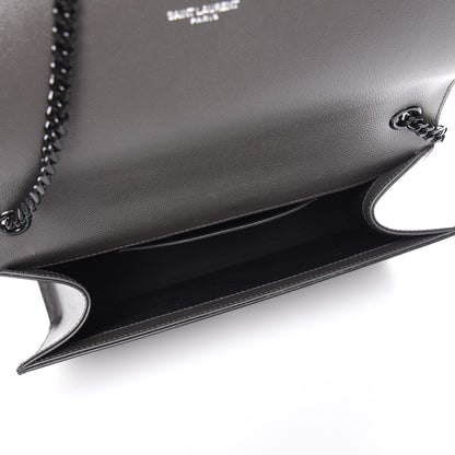 Saint Laurent Grain De Poudre Medium Classic Monogram Kate Satchel Coal 5 of 6