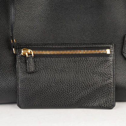 Tom Ford Grained Calfskin Alix Padlock Zip Tote Black 6 of 7