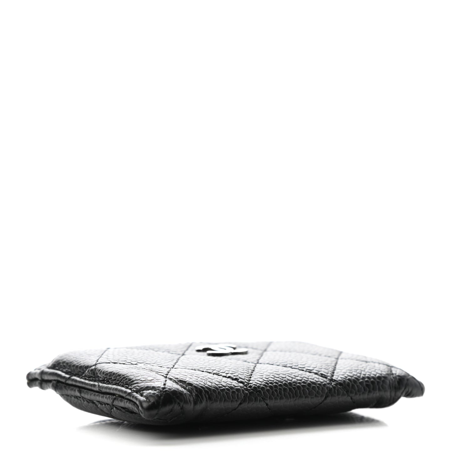Caviar Quilted Card Holder Black