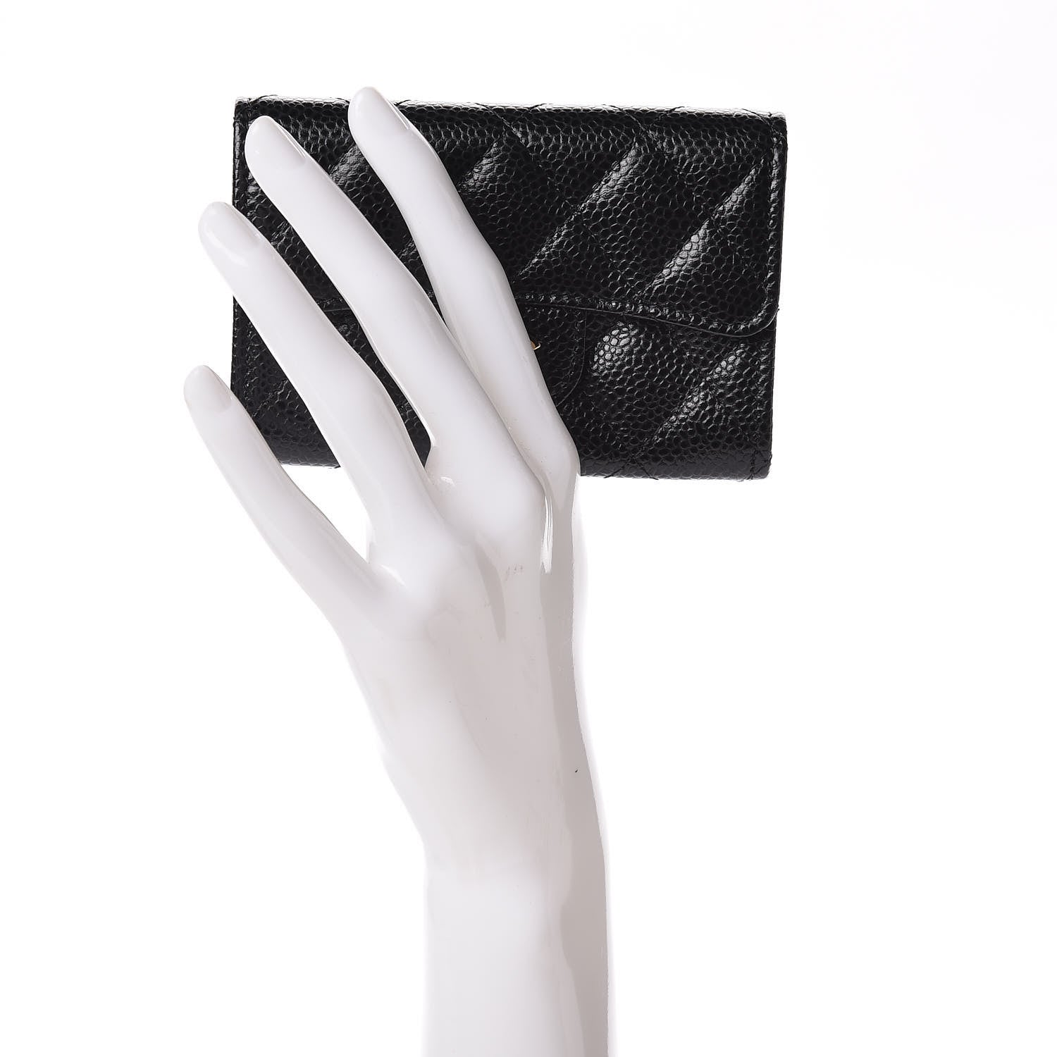 Chanel Caviar Quilted Flap Card Holder Black 2 of 8