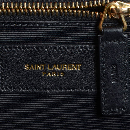 Saint Laurent Textured Matelasse Large Classic Monogram Satchel Lipstick Red 7 of 9