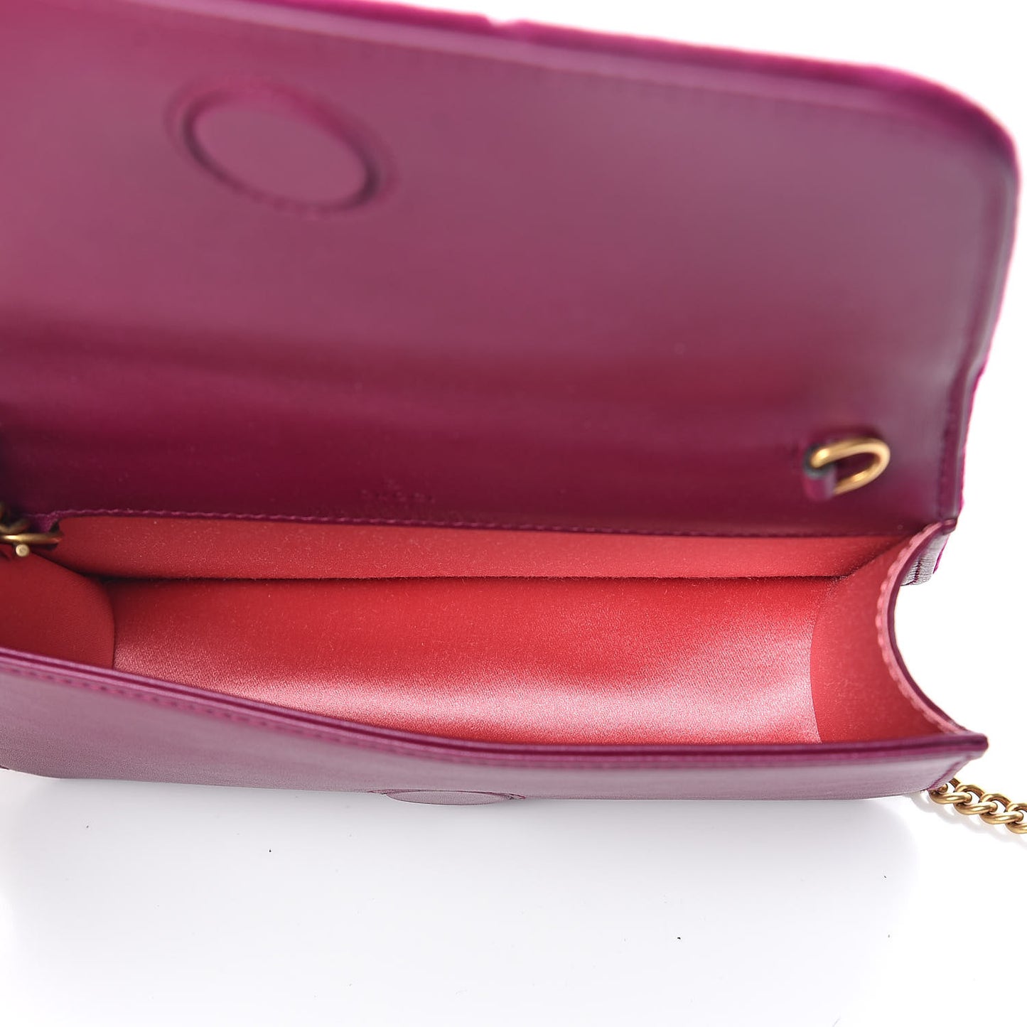 Velvet Matelasse GG Marmont Mini Bag Fuchsia Violet Cyclamen