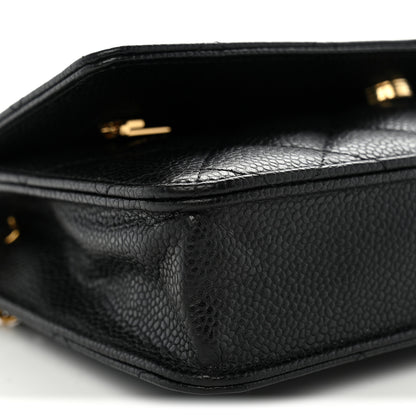 Chanel Caviar Quilted Wallet On Chain Black 10 of 11