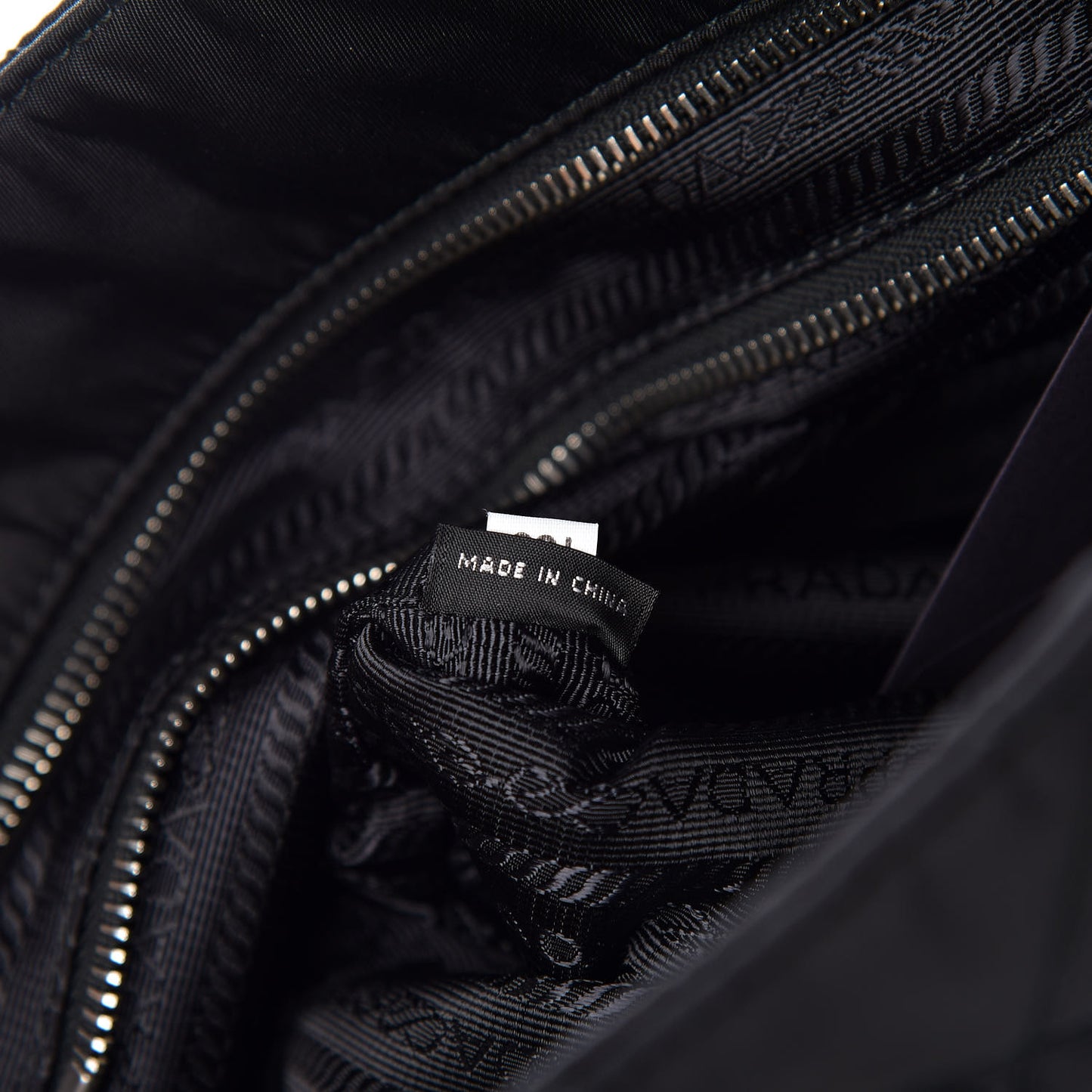 Tessuto Nylon Quilted Shopping Tote Black