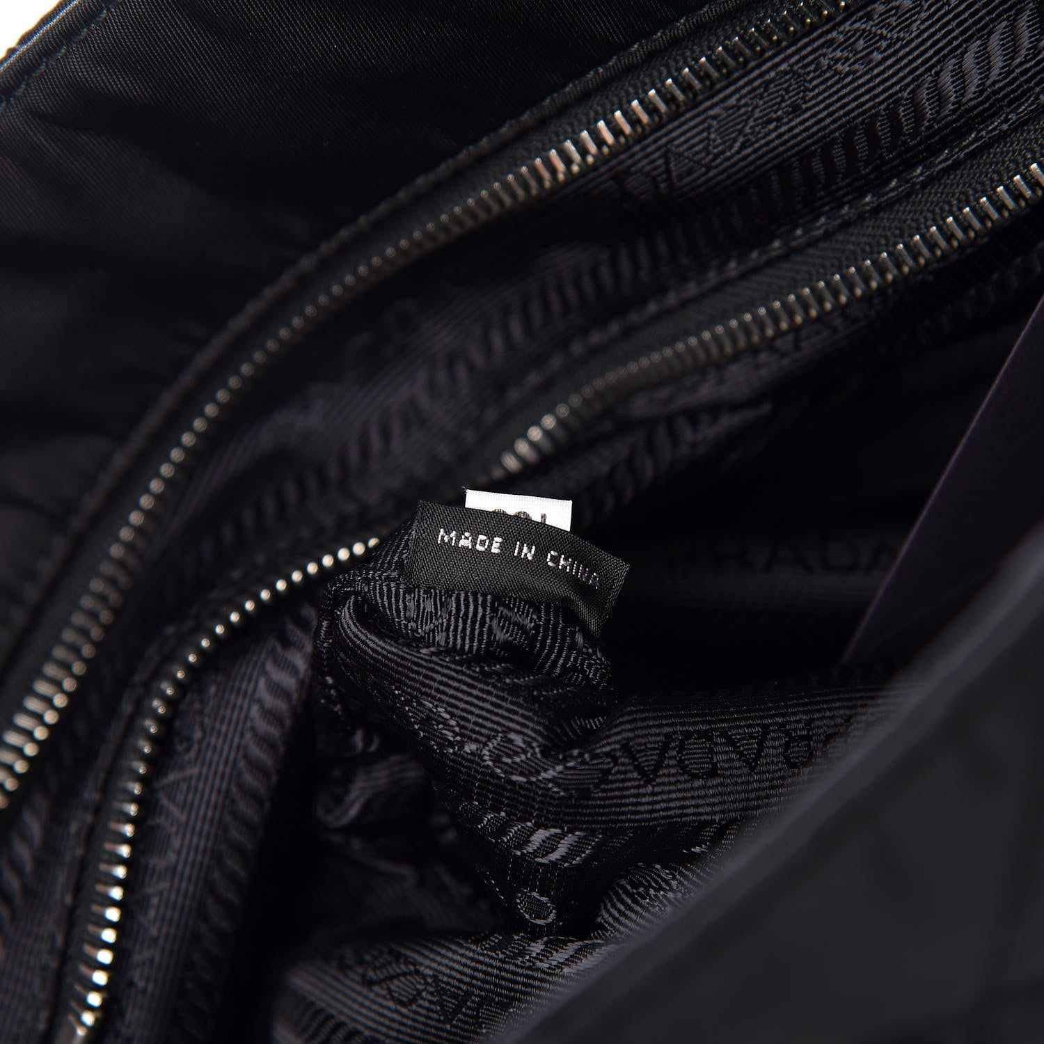 Prada Tessuto Nylon Quilted Shopping Tote Black 9 of 9