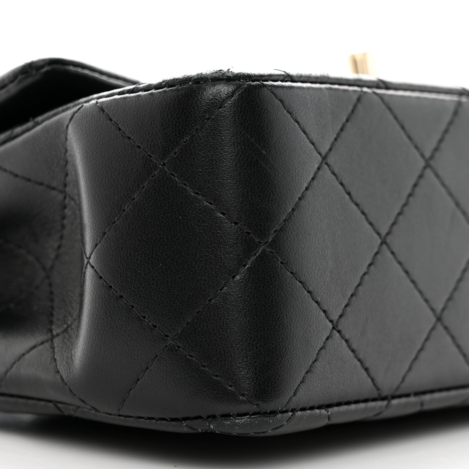 Chanel Lambskin Quilted Mini Top Handle Rectangular Flap Black 10 of 12
