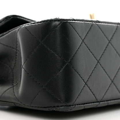 Chanel Lambskin Quilted Mini Top Handle Rectangular Flap Black 10 of 12