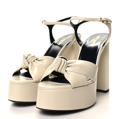 Saint Laurent Vendome Bianca 85 Platform Sandals 40 Pearl 3 of 11