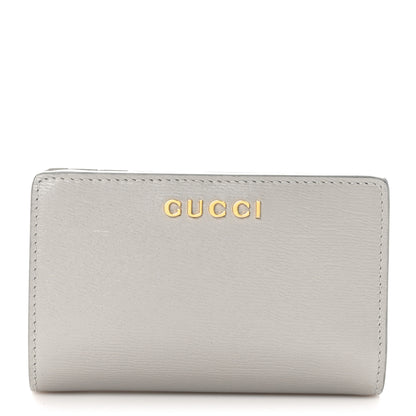 Gucci Calfskin Script Card Case Wallet Light Beige 1 of 9