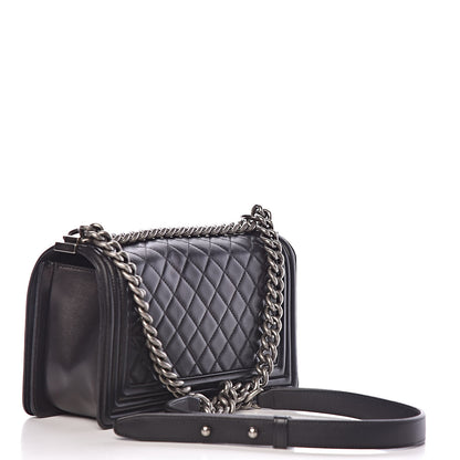 Chanel Lambskin Quilted Medium Boy Flap Black 3 of 11