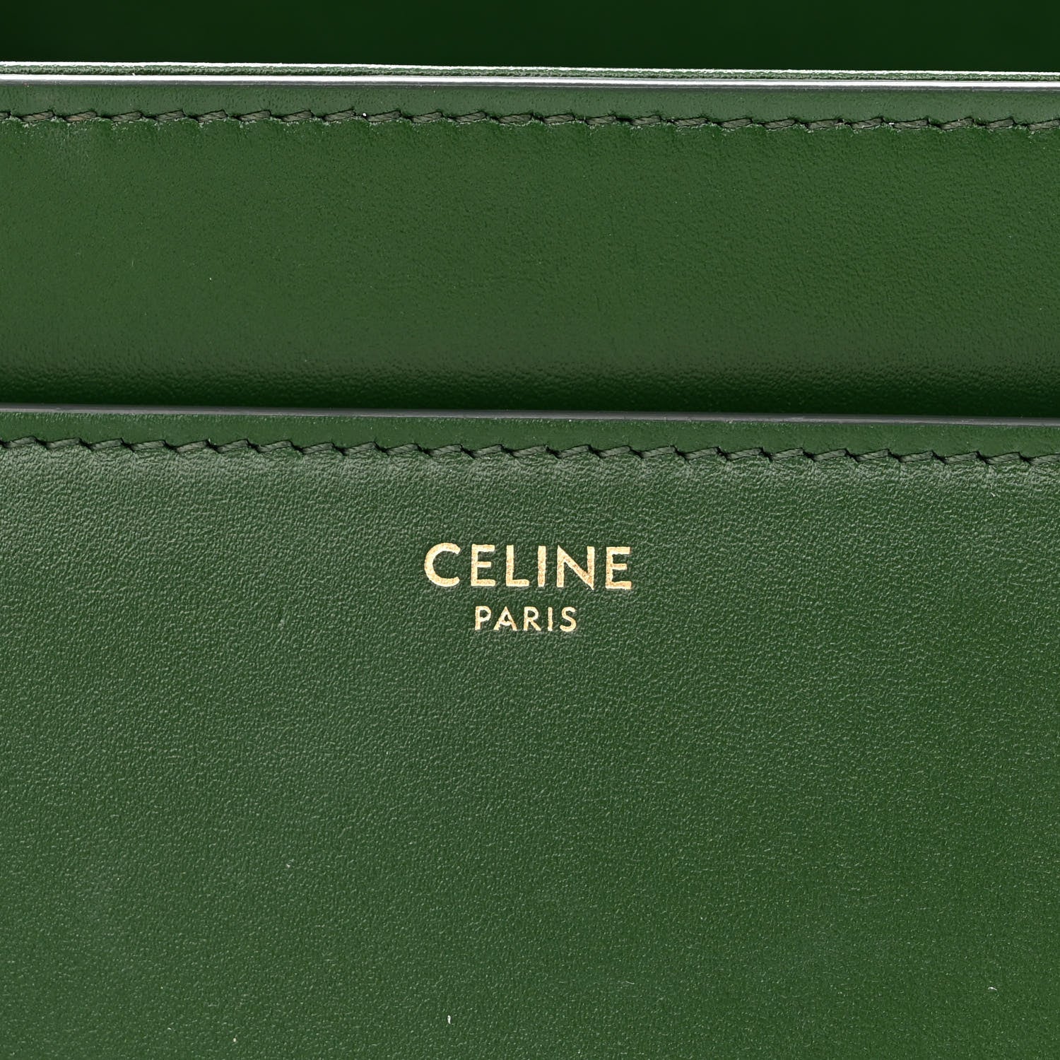 Celine Satinated Calfskin Medium 16 Top Handle Bag Forest 6 of 11