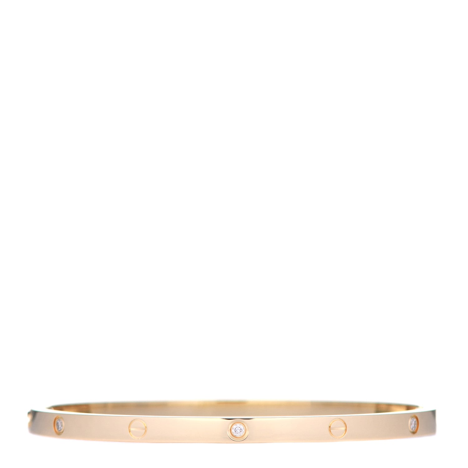 Cartier 18K Yellow Gold 6 Diamond Small LOVE Bracelet 17 3 of 6