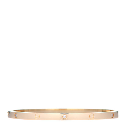 Cartier 18K Yellow Gold 6 Diamond Small LOVE Bracelet 17 3 of 6