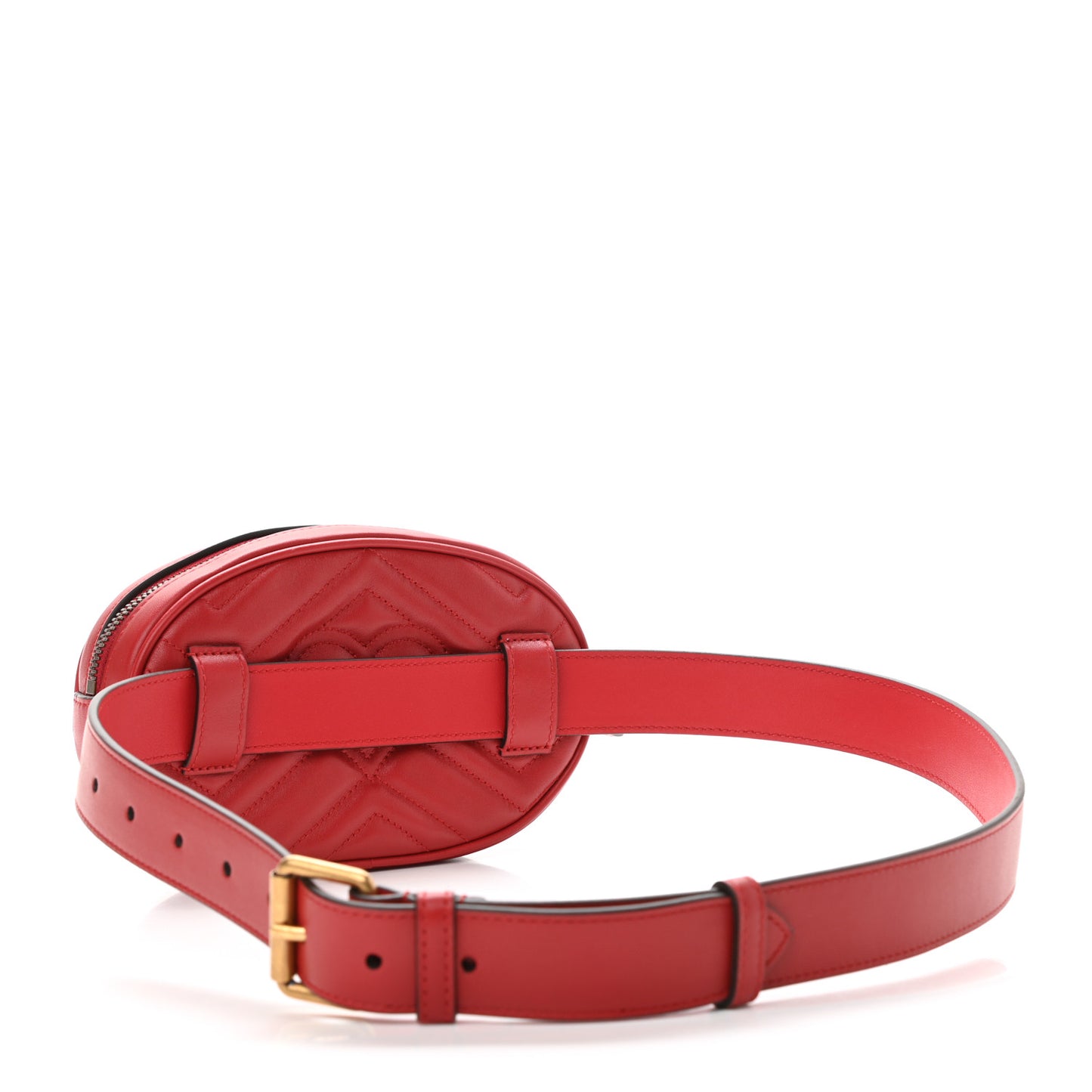Calfskin Matelasse GG Marmont Belt Bag 85 34 Hibiscus Red