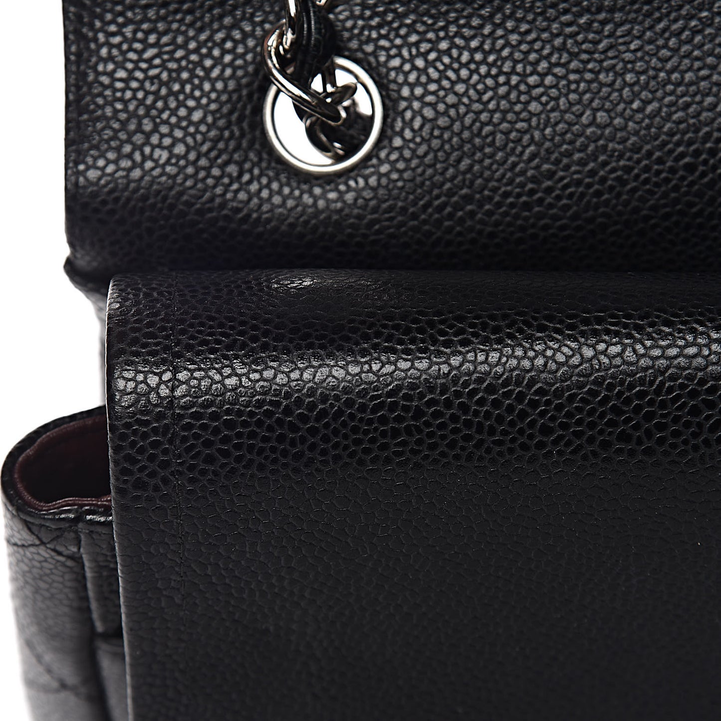 Caviar Quilted Maxi Double Flap Black
