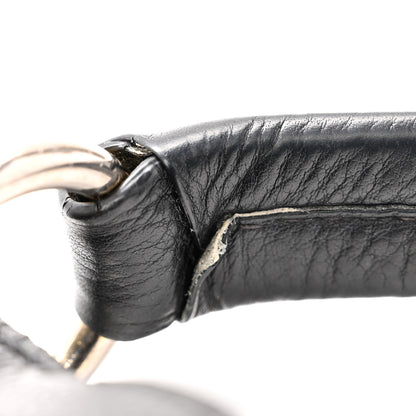 Prada Vitello Daino Embossed Logo Hobo Black 12 of 13