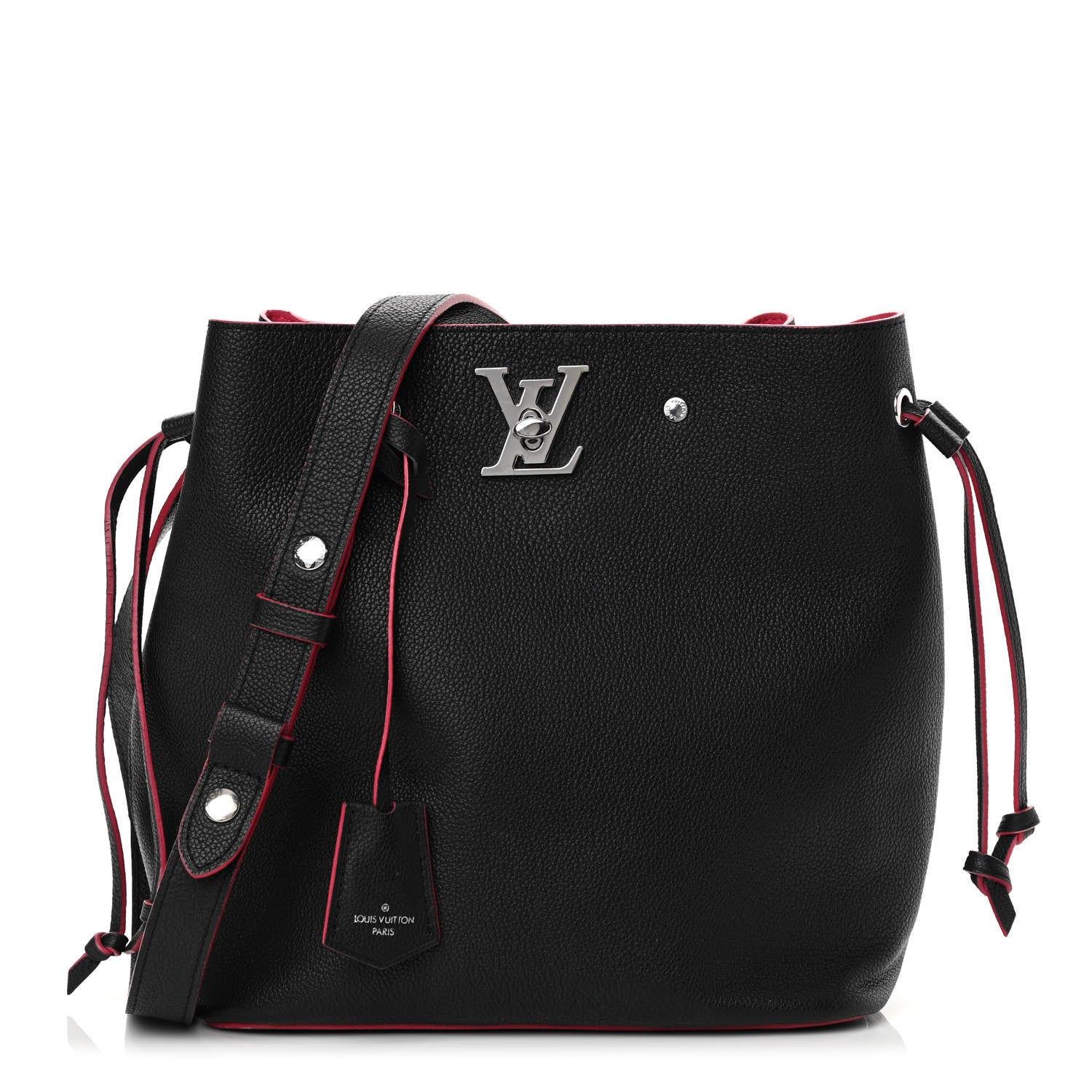 Louis Vuitton Calfskin Lockme Bucket Black 1 of 18