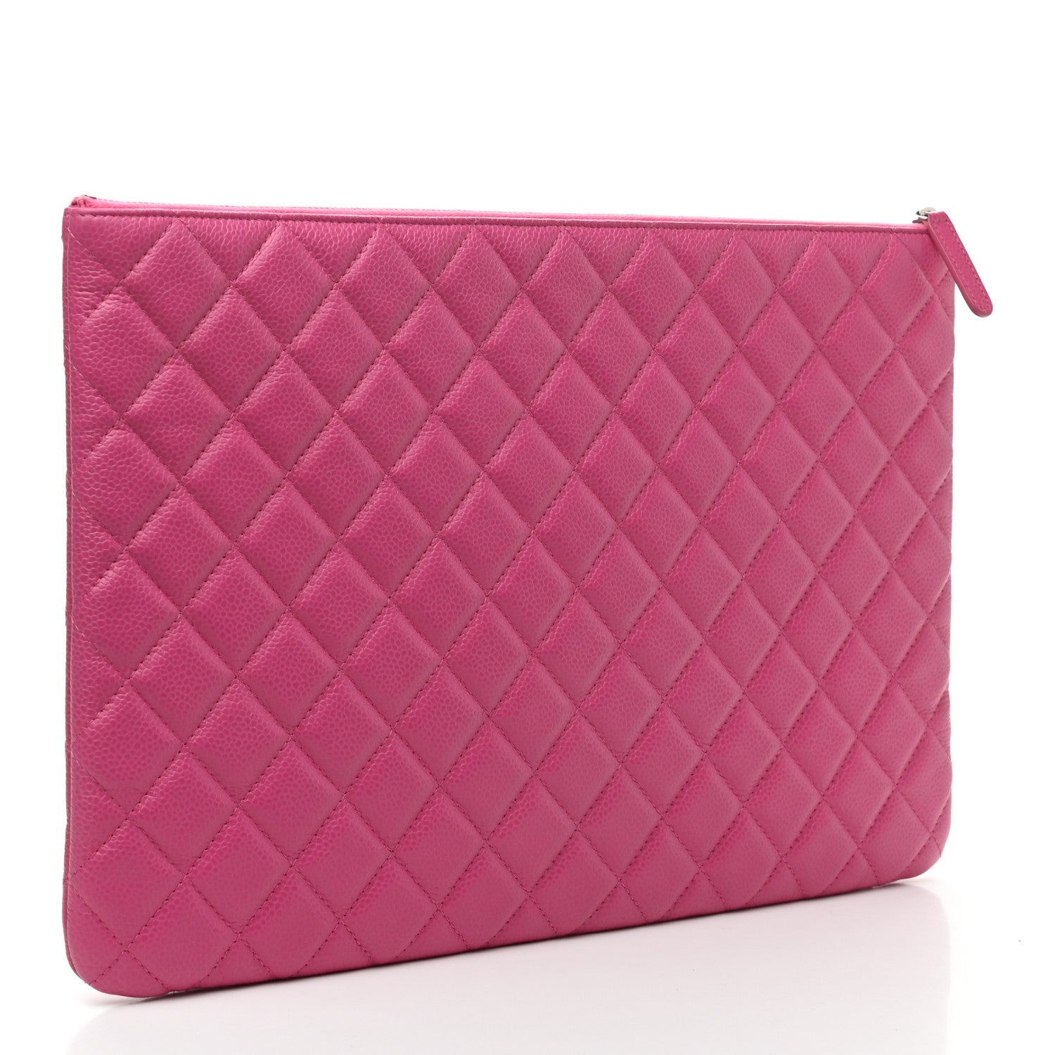 Chanel Caviar Quilted Large Cosmetic Case Pink 3 of 7